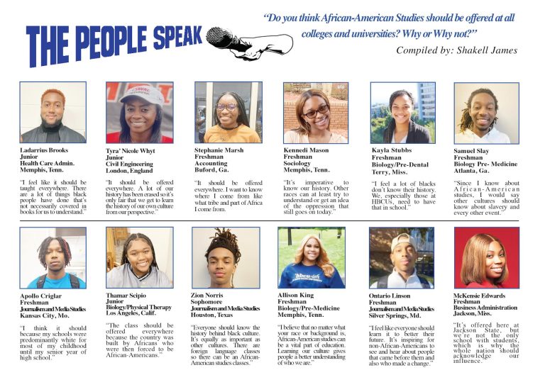 People Speak: “Do you think African-American Studies should be offered at all colleges and universities? Why or Why not?”