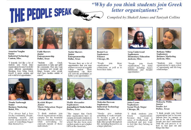 People Speak: Why do you think students join Greek letter organizations?