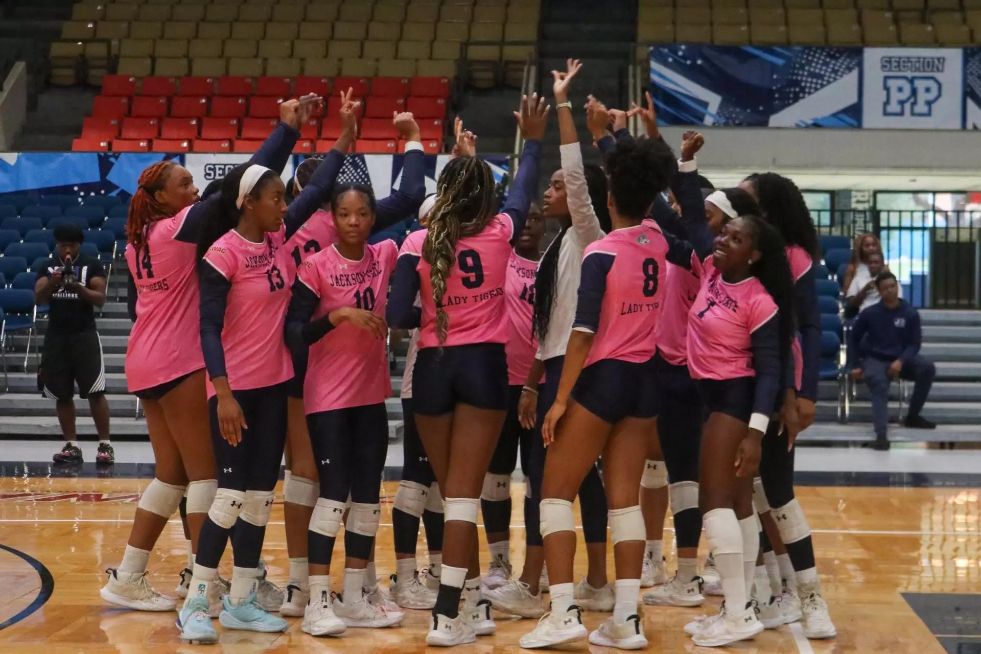 Lady Tigers dominate Alcorn on the volleyball court